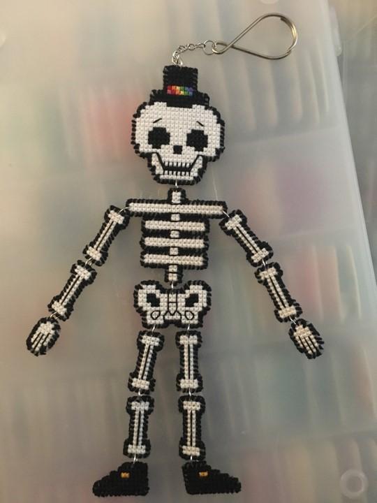 29 Skeleton plastic canvas marionette cross stitch pattern PDF 222