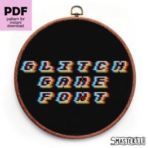 3D stereo alphabet cross stitch pattern PDF by Smasterilli. Noise effect letters like videogame font. Digital cross stitch pattern for instant download. Letters and numbers Patterns for Cross Stitch, Glitch Effect Stitching. #smasterilli #crossstitch #crossstitchpattern #alphabet #crossstitcchfont #stereo #glitchalphabet #3D #retrogame #gamefont