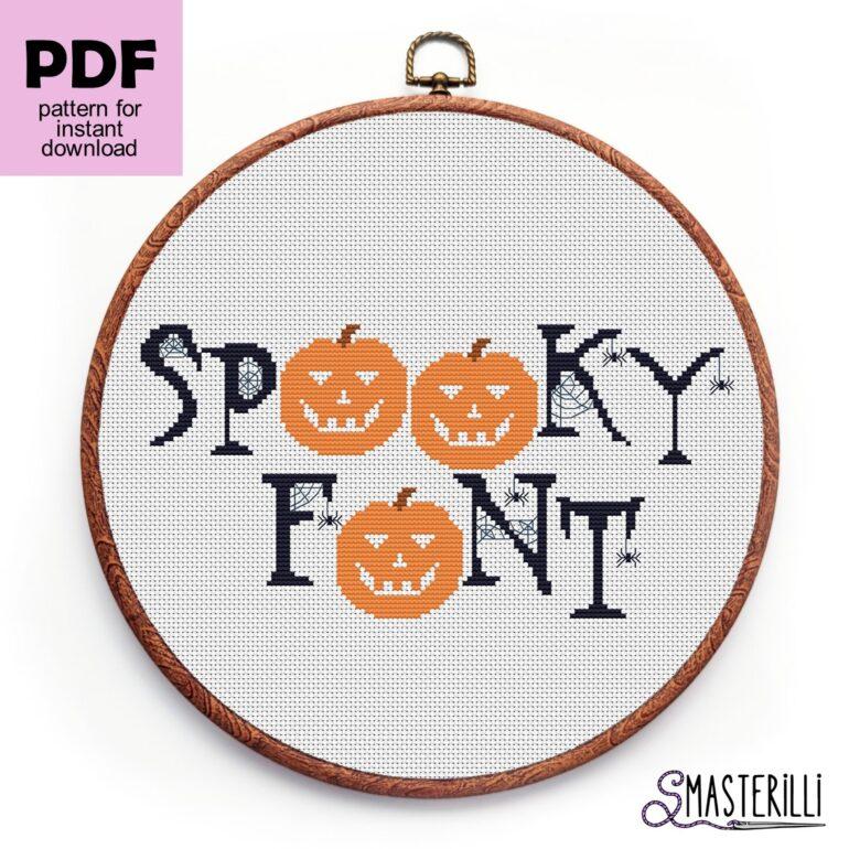 Halloween gothic alphabet cross stitch pattern PDF by Smasterilli. Digital cross stitch pattern for instant download. Halloween handmade crafts #smasterilli #crossstitch #crossstitchpattern #halloweencrossstitch #halloweengift #alphabet #crossstitcchfont #gothic #gothicalphabet #gothiccrossstitch