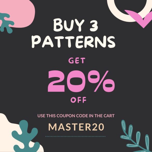 Promo 20% discount on Inspire Uplift . use promocode MASTER20 in your cart, buy any thee patterns and get 20% discount